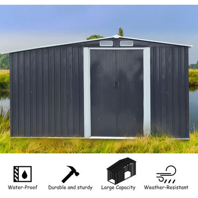 Résistant aux rongeurs AJUNION Maison de jardin en plein air avec stockage de bois de chauffage W329xD313xH178cm