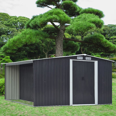 Résistant aux rongeurs AJUNION Maison de jardin en plein air avec stockage de bois de chauffage W329xD313xH178cm