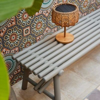 Ensemble minimaliste de salle à manger extérieure AJUNION Meubles en aluminium de luxe pour jardin ou maison