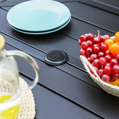 Ensemble de jardin AJUNION élégant et fonctionnel avec taille de table à manger L64 x W39 x H29