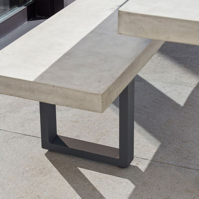 Meubles d'extérieur AJUNION Chaise de jardin en aluminium moderne avec table à manger rectangulaire