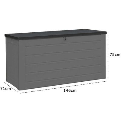 Boîte de rangement de jardin en polypropylène extérieur pour le patio près de la piscine