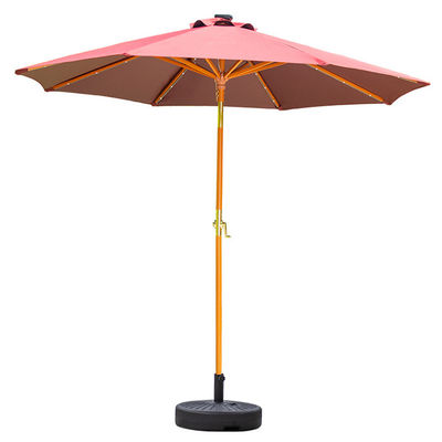 Parasoles ronds en bois massif pour le camping en plein air