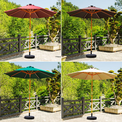 Parasoles ronds en bois massif pour le camping en plein air