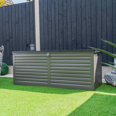 Boîte de rangement de jardin en polypropylène extérieur pour le patio près de la piscine
