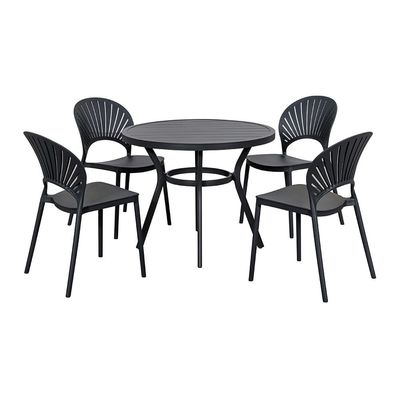 Table à manger ronde et chaise de taille L 52 x W45 x H83cm