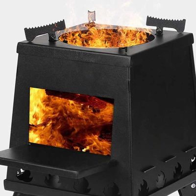 Broderie ou imprimerie Fours de feu Poêle à bois portable pour camping et randonnée
