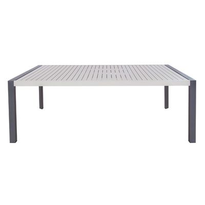 Ensemble de salle à manger extérieure avec banc AJUNION 9 pièces cadre en aluminium et meubles de patio en métal