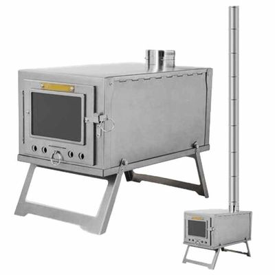 21*27.5*37.5 CM Mini Foyer de chauffage ultra-légère pliable pour camping en plein air Randonnée en noir