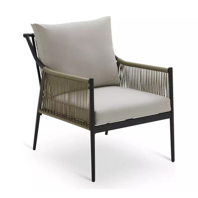 Transformez votre patio avec AJUNION ensemble de meubles en métal fauteuil taille W64 x D78 x H79cm
