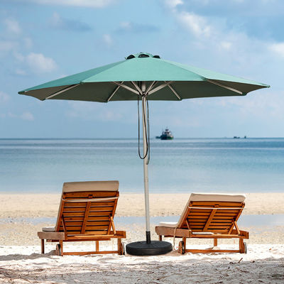 Meubles d'extérieur Tube en alliage d'aluminium Ronde à corde de traction Parapluie pour patio et piscine