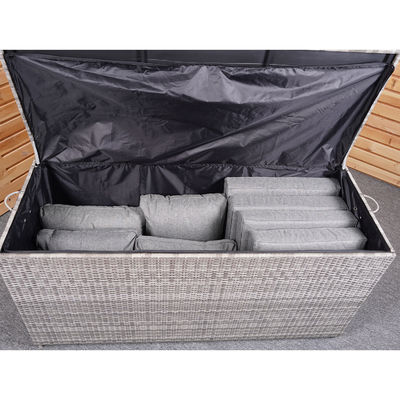 Boîte de rangement de jardin à roues spacieuse et multifonctionnelle en rotin de vigne par AJUNION