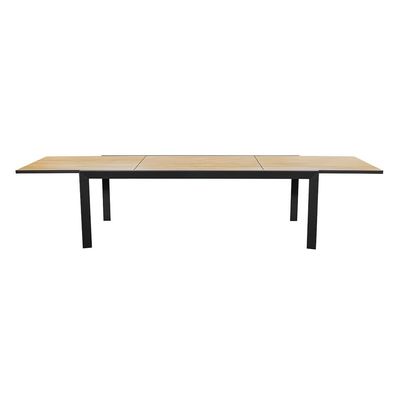 Table à manger extérieure en bois de teck extensible pour 12 sièges