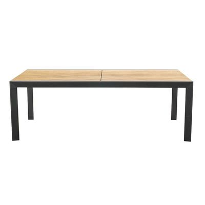 Table à manger extérieure en bois de teck extensible pour 12 sièges