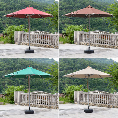 Meubles d'extérieur Tube en alliage d'aluminium Ronde à corde de traction Parapluie pour patio et piscine
