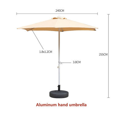Camping rond en aluminium centre pôle parapluie pour restaurant extérieur café hôtel jardin de plage