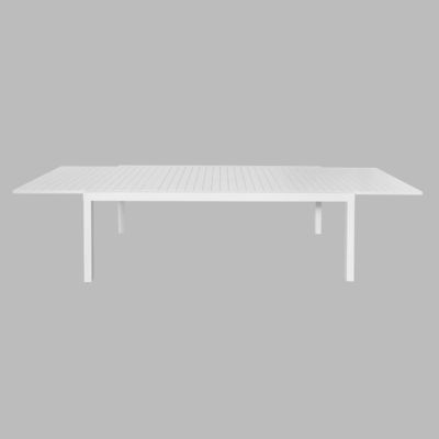 Ensemble de salle à manger extérieure en aluminium de style moderne 12 sièges fauteuil et table à manger extensible