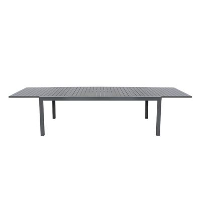 Meubles métalliques pour l'extérieur ensemble de salle à manger AJUNION Table métallique expandable en aluminium de luxe