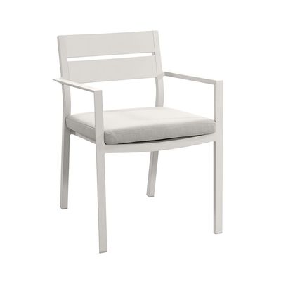 Table à manger et chaise de restaurant pour 8 personnes avec cadre métallique en aluminium de design moderne