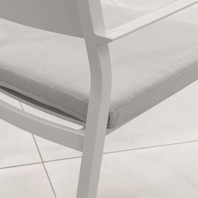 Table à manger et chaise de restaurant pour 8 personnes avec cadre métallique en aluminium de design moderne