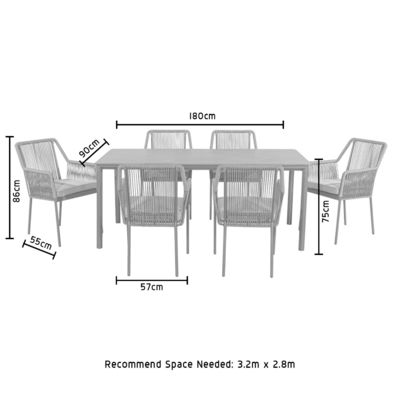 Ensemble de meubles de restaurant pour 6 personnes AJUNION