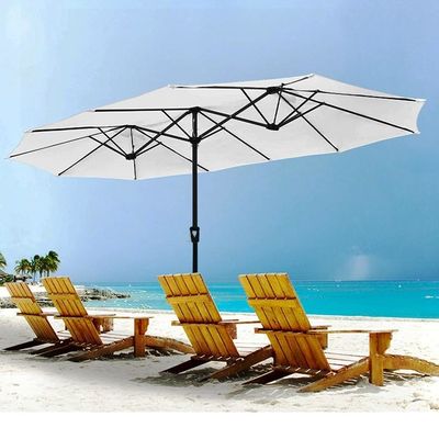 Parapluie commerciale avec lumière 227,5 cm Radii et pôle en aluminium