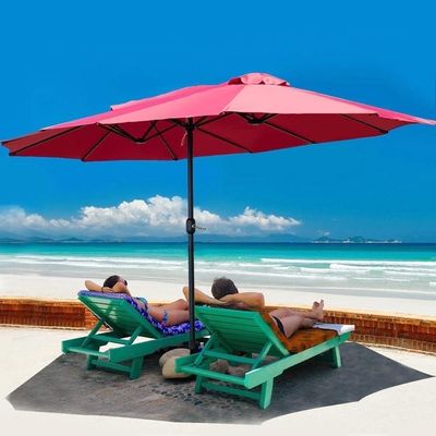 Parapluie commerciale avec lumière 227,5 cm Radii et pôle en aluminium