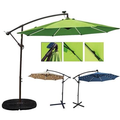 Meubles de barbecue de jardin Grand parapluie en aluminium ronde en banane pour le divertissement en plein air