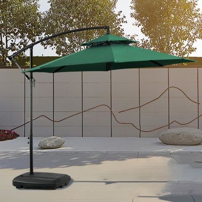 Meubles de barbecue de jardin Grand parapluie en aluminium ronde en banane pour le divertissement en plein air