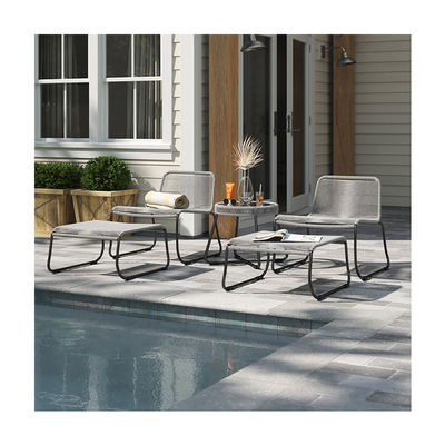 Ensemble de jardin de design minimaliste 2 sièges mobilier extérieur salon pour jardin de piscine