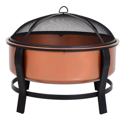 Logo personnalisé Modern Outdoor Portable Couleur cuivre Ronde de métal