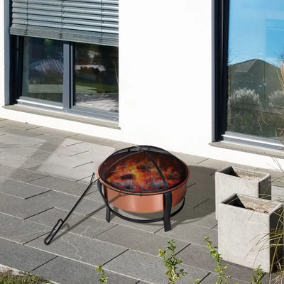 Logo personnalisé Modern Outdoor Portable Couleur cuivre Ronde de métal