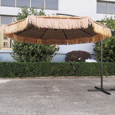 Jardin en plein air, plage patio, paille romaine, parapluie en aluminium