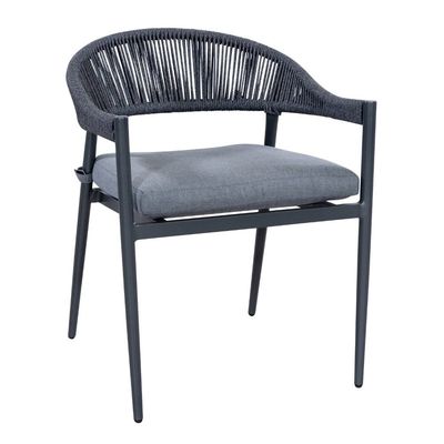 Chaise en tissu de corde Chaises à manger pour jardin Grandes modernes 8 places