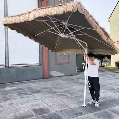 Jardin en plein air, plage patio, paille romaine, parapluie en aluminium