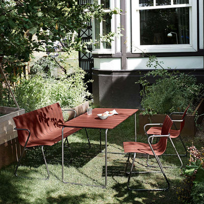Meubles d'extérieur AJUNION Chaise de patio en acier plastique en bois