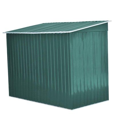 Résistance à la pourriture AJUNION 4x6ft Shed de jardin porte coulissante double stockage métallique Shed pour les outils vélo