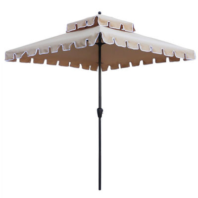Restaurant extérieur Jardin Café Cour Patio Double couche Parapluie pour le camping