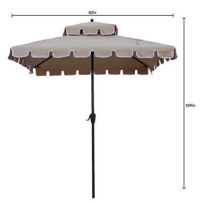 Restaurant extérieur Jardin Café Cour Patio Double couche Parapluie pour le camping