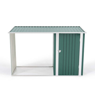 AJUNION Entrepôt de bois de chauffage extérieur avec acier verrouillable Protégez vos outils de jardinage