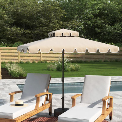 Restaurant extérieur Jardin Café Cour Patio Double couche Parapluie pour le camping