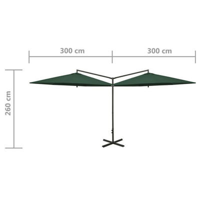 Tissu métallique Restaurant extérieur Hôtel Patio Café Jardin étanche suspendu Banane Double parapluie Parapluie