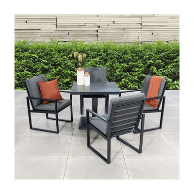 Table à manger extérieure réglable en hauteur avec fauteuil AJUNION