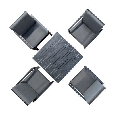 Table à manger extérieure réglable en hauteur avec fauteuil AJUNION