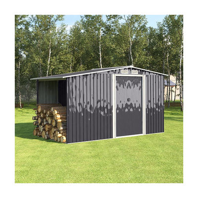 Facilité d'assemblage AJUNION Chateau de jardin en métal pour le stockage extérieur et les solutions de bois de chauffage