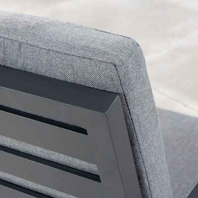 Meubles de balcon en aluminium moderne 2 sièges ensemble de salle à manger extérieure avec table réglable