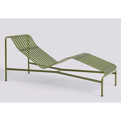 Chaise métallique pour l'extérieur et ensemble de tables latérales pour la détente L164,5 x W65,5 x H70cm
