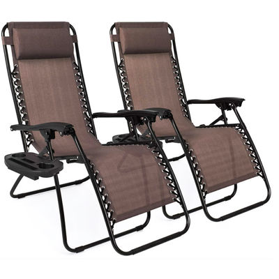 Aucun Logo Plage extérieure Patio Jardin Camping Randonnée Portable Couchette en acier pliable Chaise fauteuil