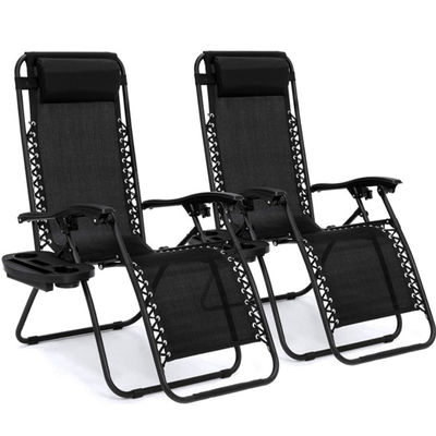 Aucun Logo Plage extérieure Patio Jardin Camping Randonnée Portable Couchette en acier pliable Chaise fauteuil