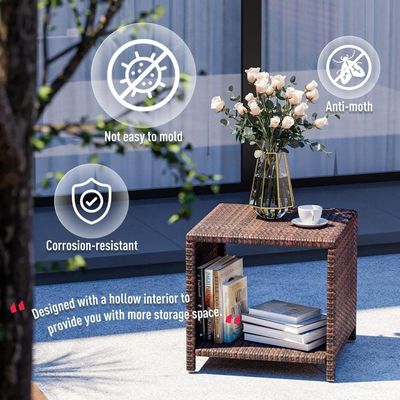 27.95 x 26.38 x 29.53 pouces. AJUNION Chaises de patio extérieures en rotin à 5 pièces avec Ottomans